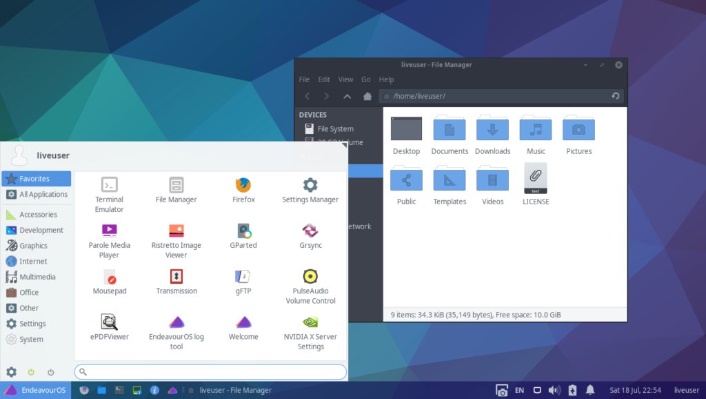 一言レビュー: EndeavourOS 2020.07.15